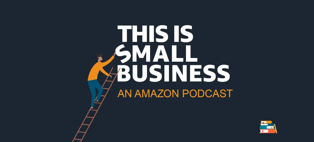 This Is Small Business podcast identity on a dark blue background.