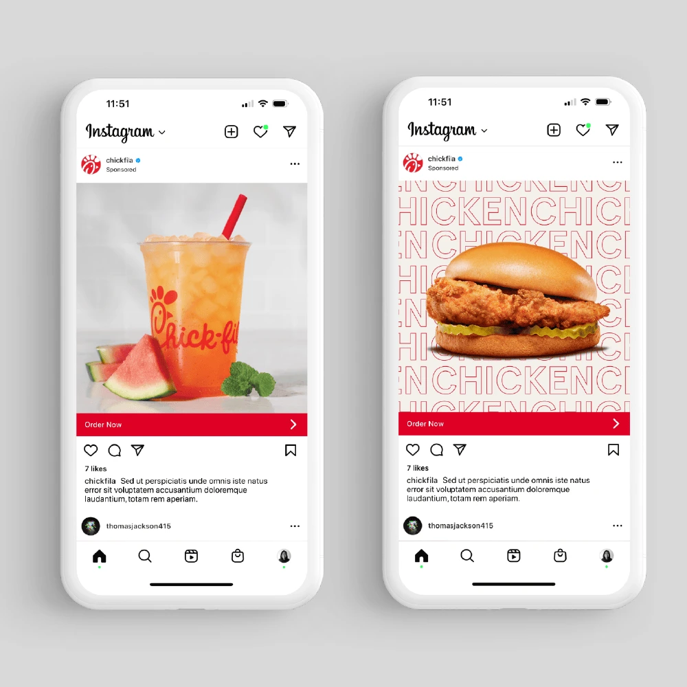 Social posts featuring Sunjoy and a chicken sandwich