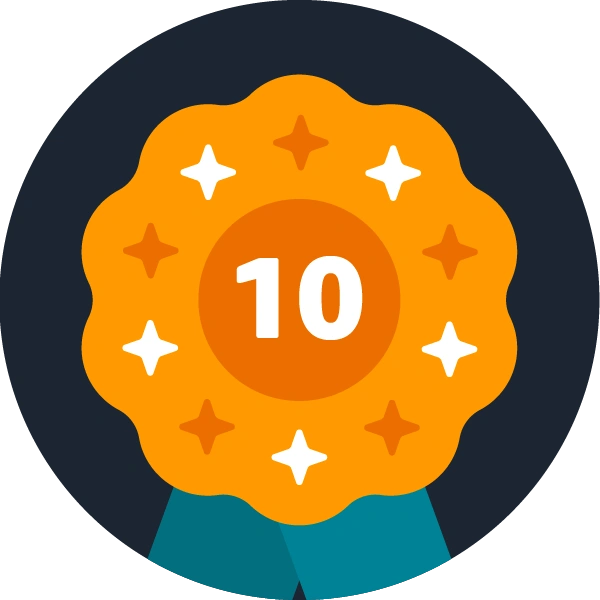 Complete 10 Courses badge.