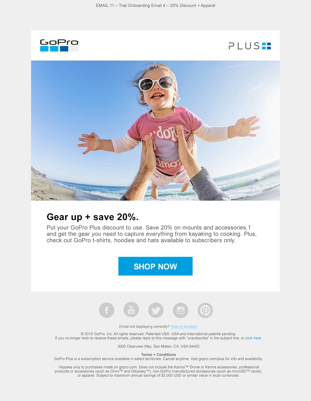 GoPro Plus lifecycle email 8, shown in full.