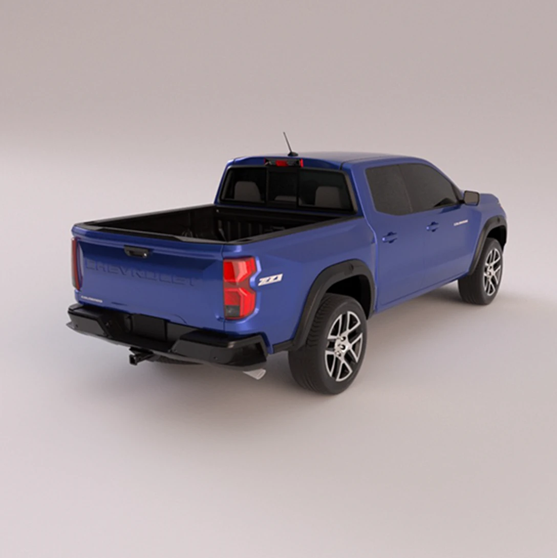Sourced 3D vehicle reference 3: a blue pickup without the bike rack.