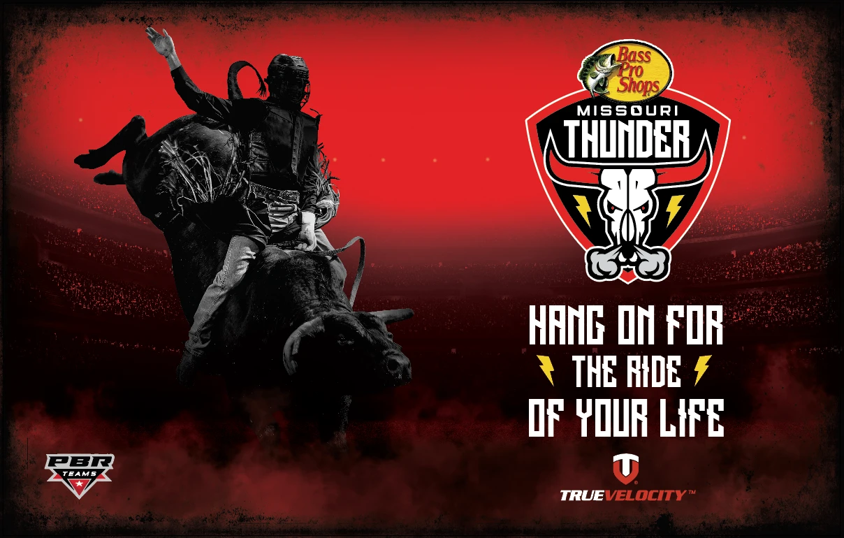 Bull rider campaign artwork for the LED wall.
