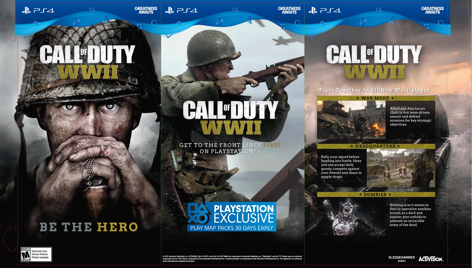 Call of Duty WWII launch tent card