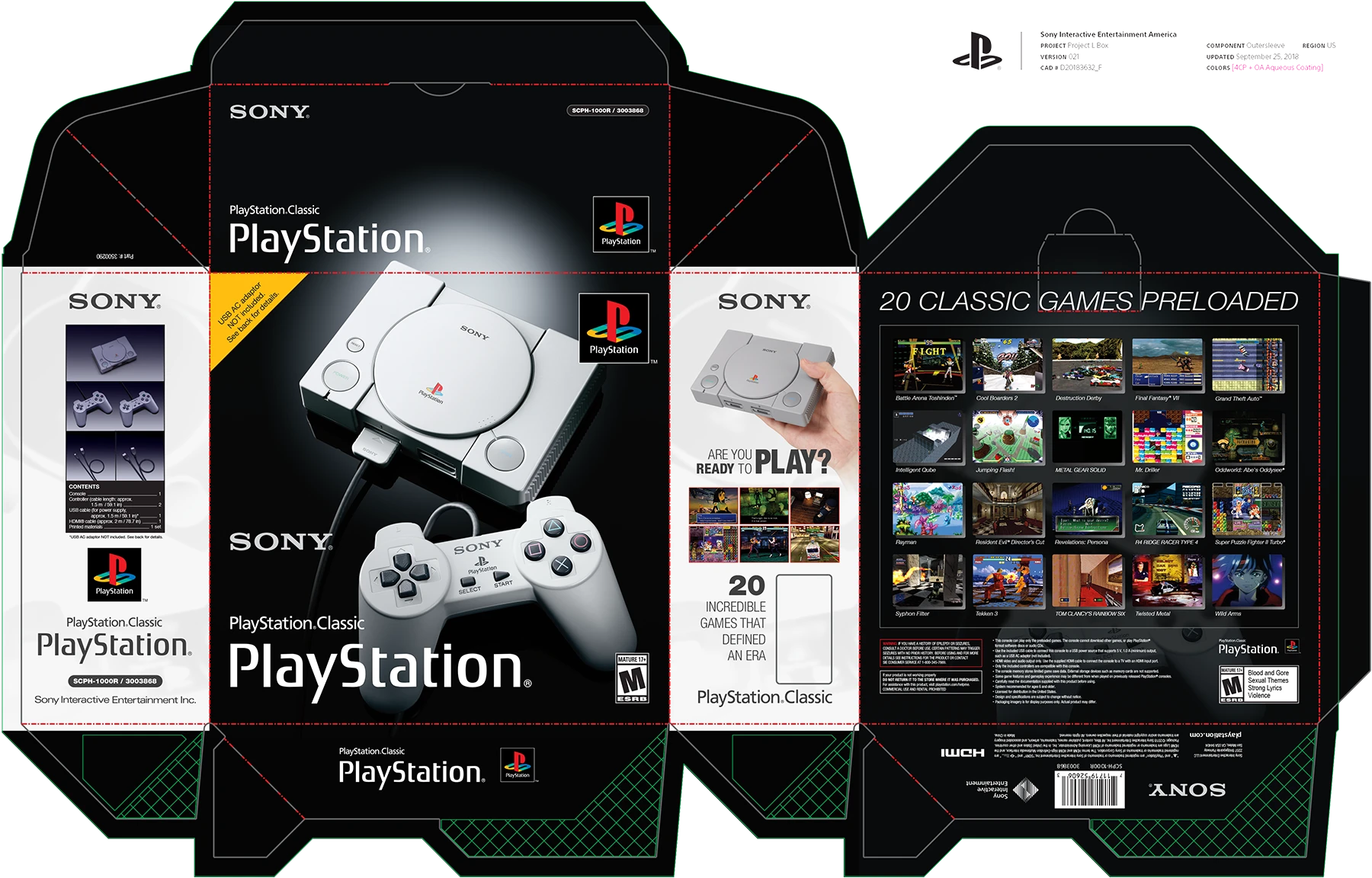 PlayStation Classic packaging layout